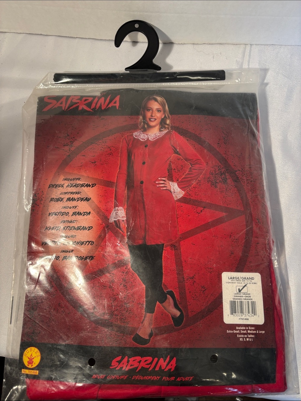 Vintage Sabrina the Teenage Witch Red Women's Costume Coat - Classic Lace Collar